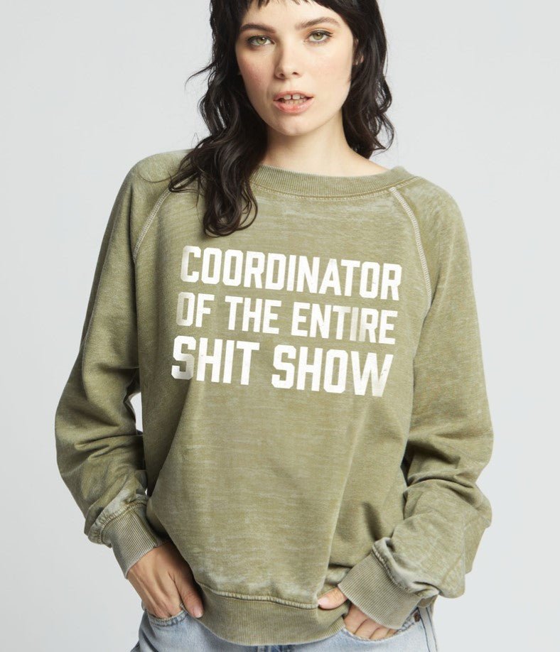 Coordinator of the Shit Show Sweatshirt - Olive - Jaffi's