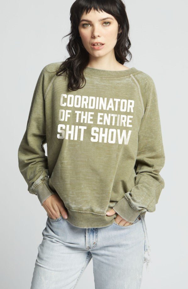 Coordinator of the Shit Show Sweatshirt - Olive - Jaffi&