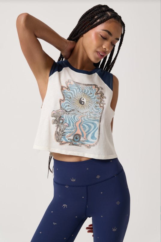 Cosmic Mirage Rally Tank - Vintage White