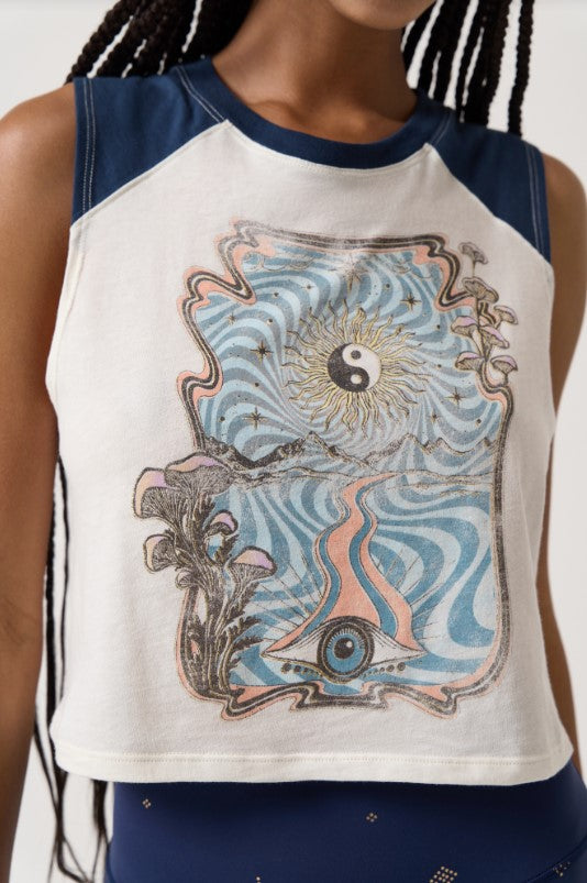 Cosmic Mirage Rally Tank - Vintage White