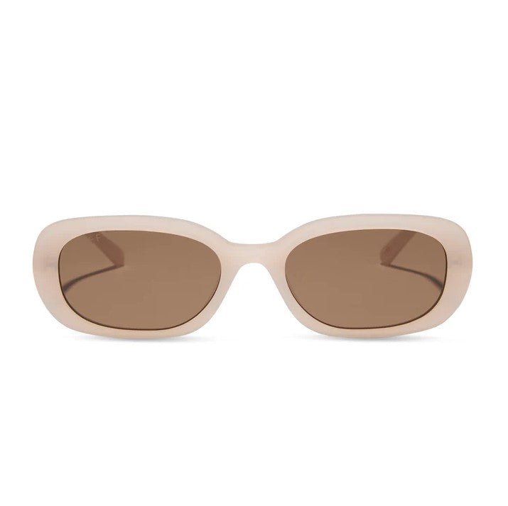 Cove Sunglasses - Milky Blush + Brown - Jaffi's