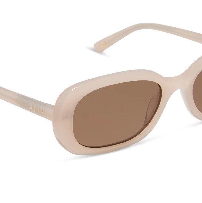 Cove Sunglasses - Milky Blush + Brown - Jaffi's