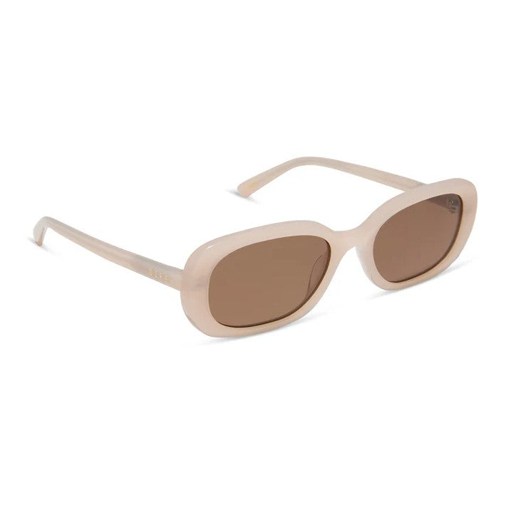 Cove Sunglasses - Milky Blush + Brown