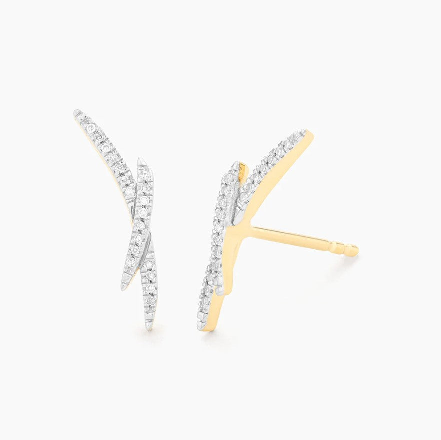 Crisscross Stud Earrings Ella Stein