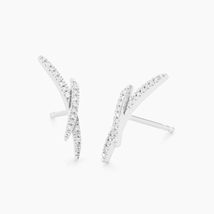 Crisscross Stud Earrings Ella Stein