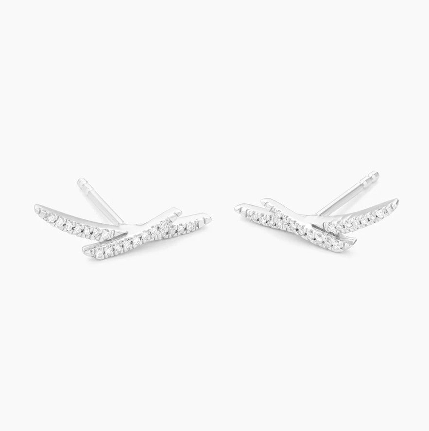 Crisscross Stud Earrings Ella Stein