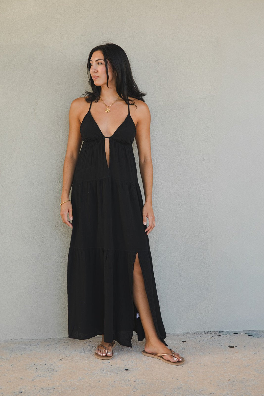 Cristy Maxi Dress - Black - Jaffi's