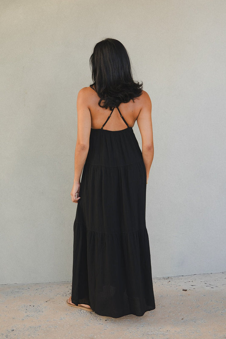 Cristy Maxi Dress - Black - Jaffi's