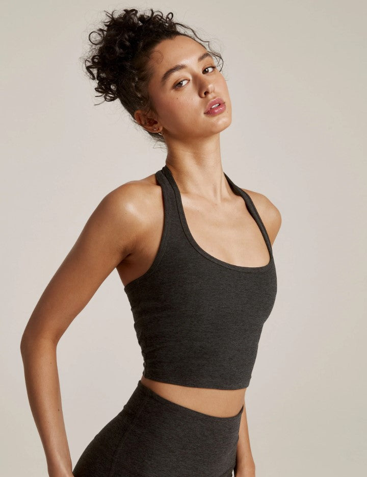 
                  
                    Space Dye Well Rounded Crop Halter Tank
                  
                