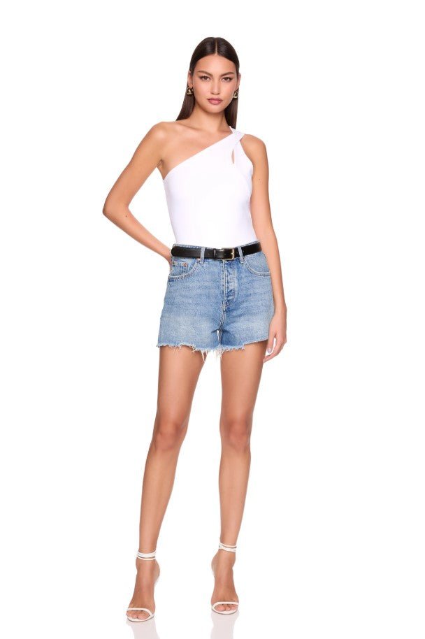 Cross Strap One Shoulder Top - Sugar - Jaffi's