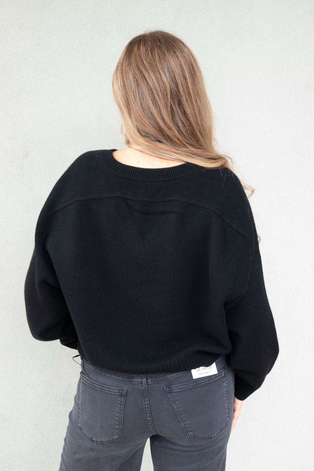 Crystal V Neck Cashmere Sweater - Jaffi&