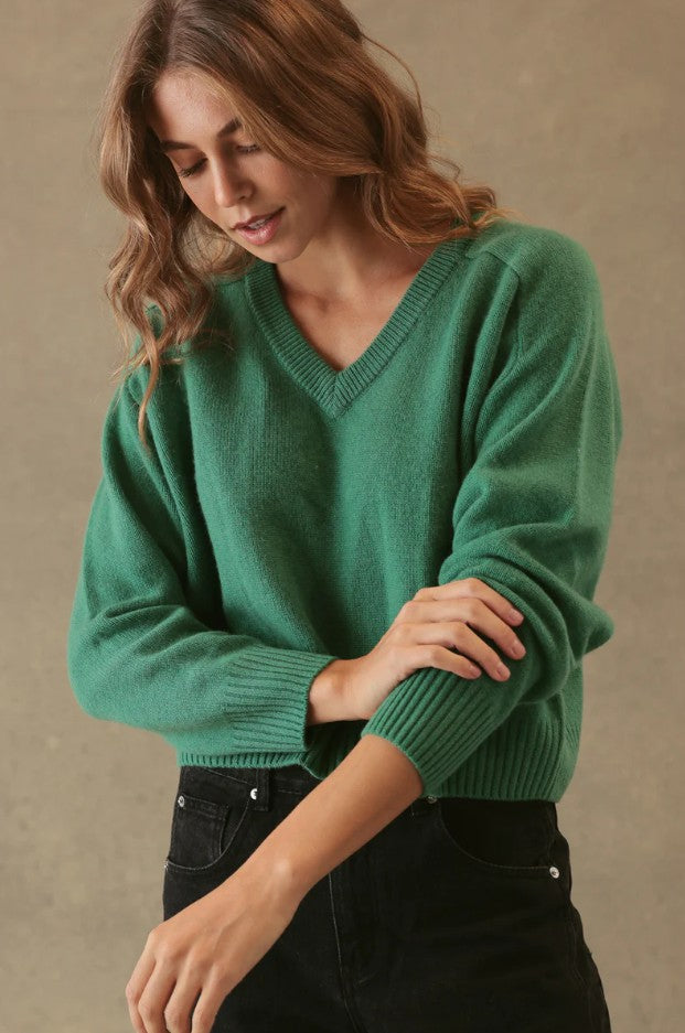 Crystal Cashmere Sweater - Jade