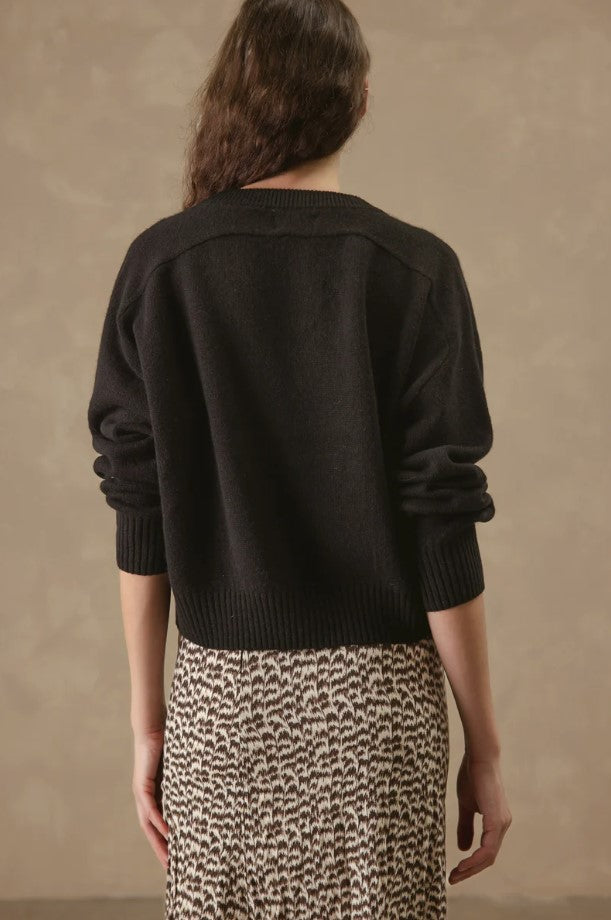 Crystal V Neck Cashmere Sweater
