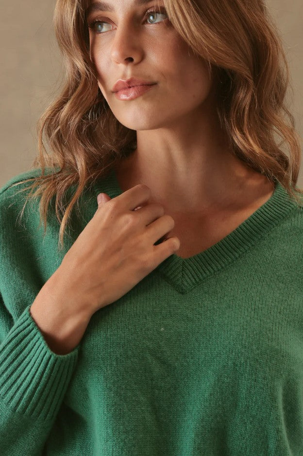 Crystal Cashmere Sweater - Jade