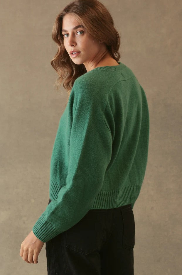 Crystal Cashmere Sweater - Jade