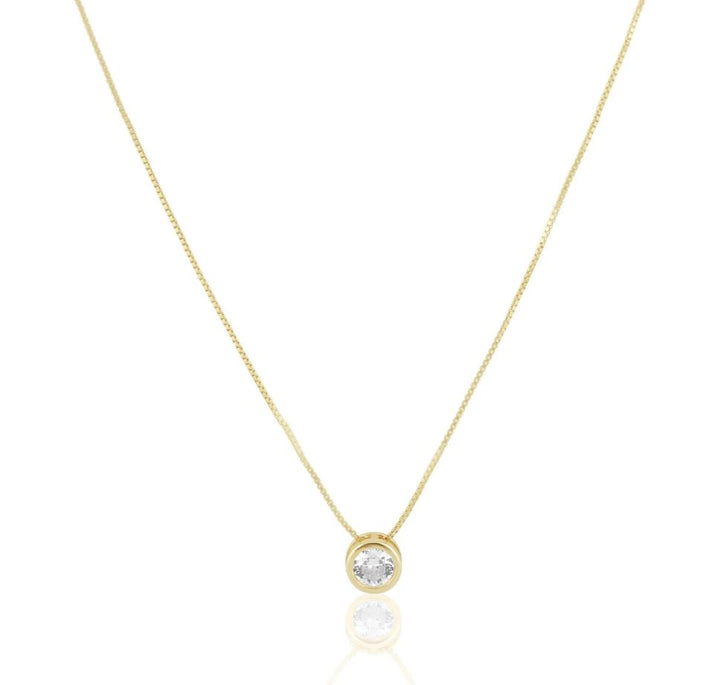 Cz Bezel Necklace