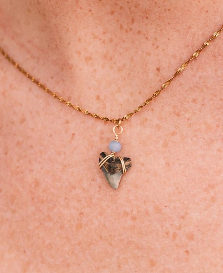 Daisy Shark Tooth Necklace - Jaffi's