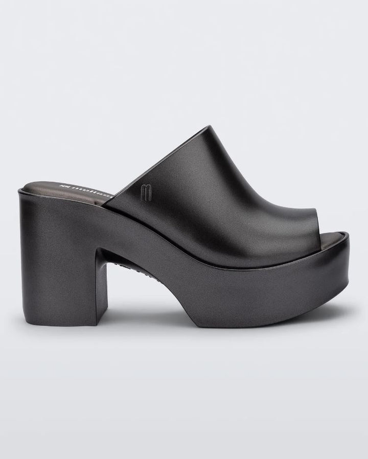 Melissa Mule Hype - Metallic Dark Silver