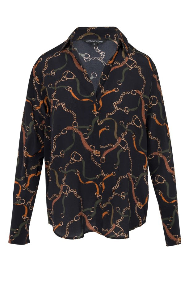 Daria French Cuff Silk Blouse - Wellington