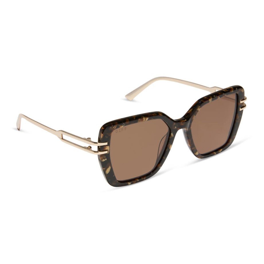 Dasha Sunglasses - Glitter Tortoise + Brown - Jaffi's