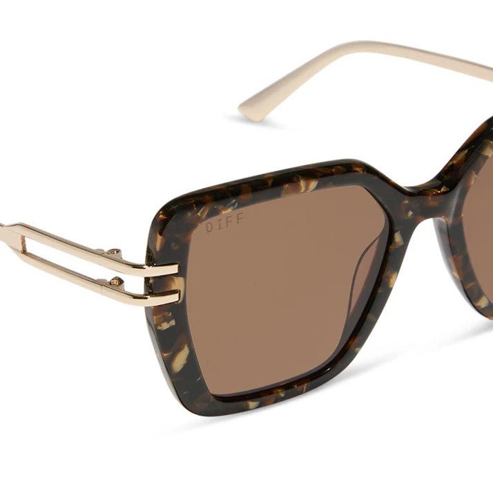 Dasha Sunglasses - Glitter Tortoise + Brown - Jaffi&