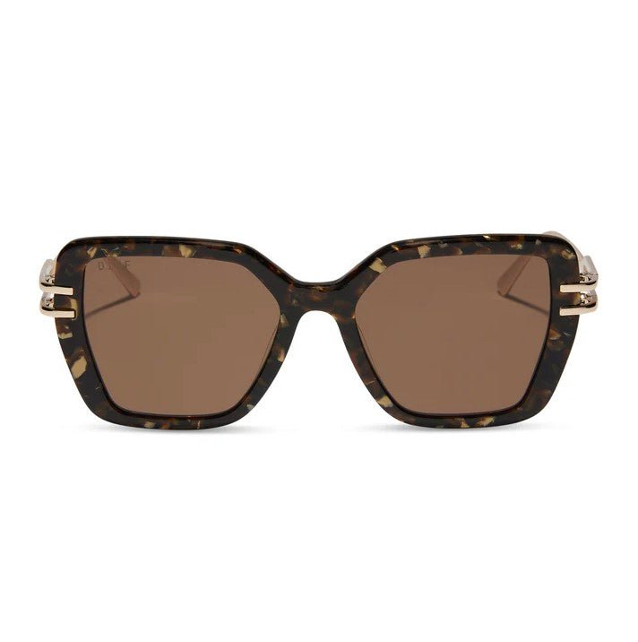 Dasha Sunglasses - Glitter Tortoise + Brown - Jaffi's