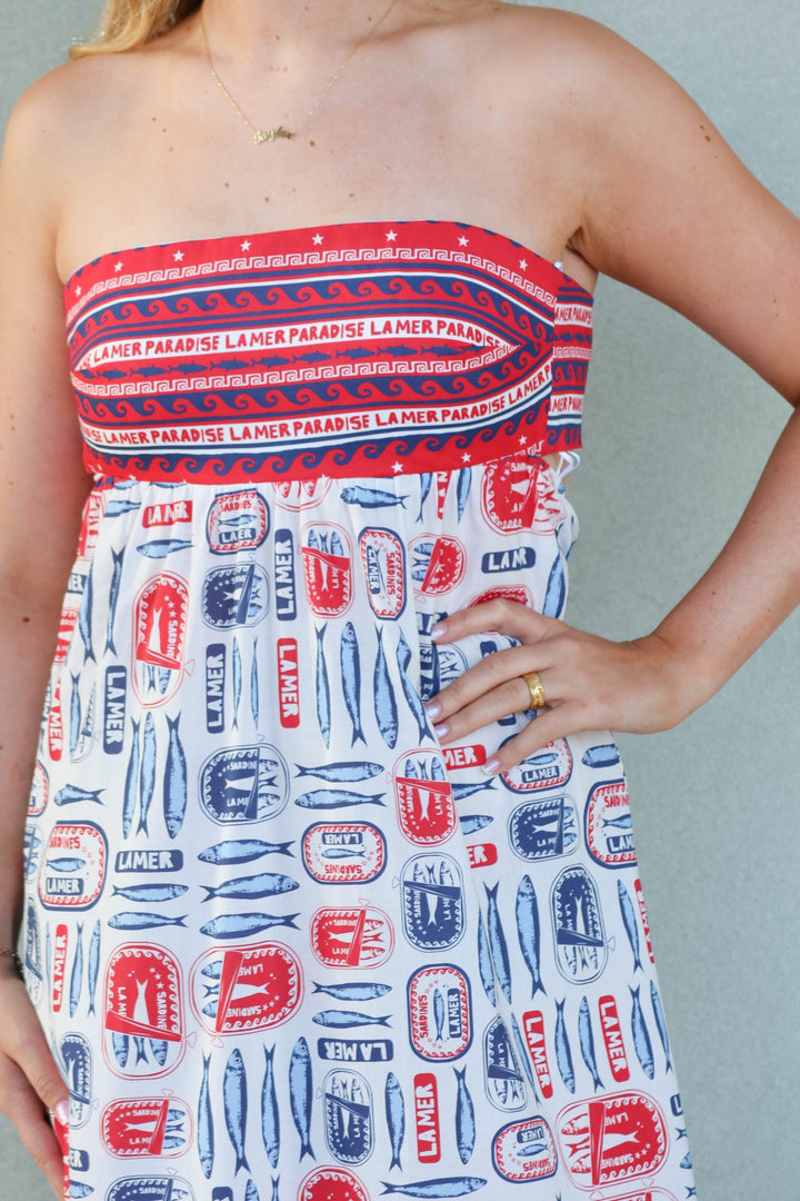 Day Out Maxi Dress - Sardine Border - Jaffi's