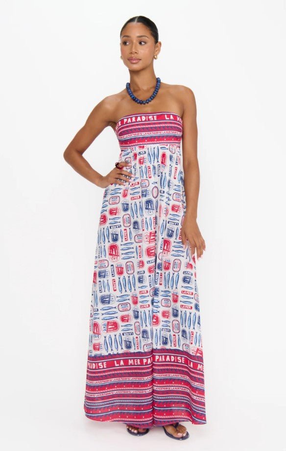 Day Out Maxi Dress - Sardine Border - Jaffi's