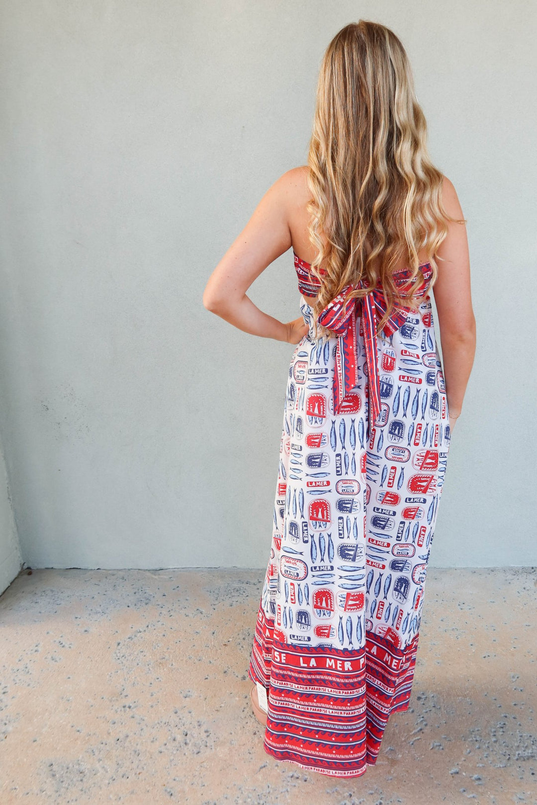 Day Out Maxi Dress - Sardine Border - Jaffi's