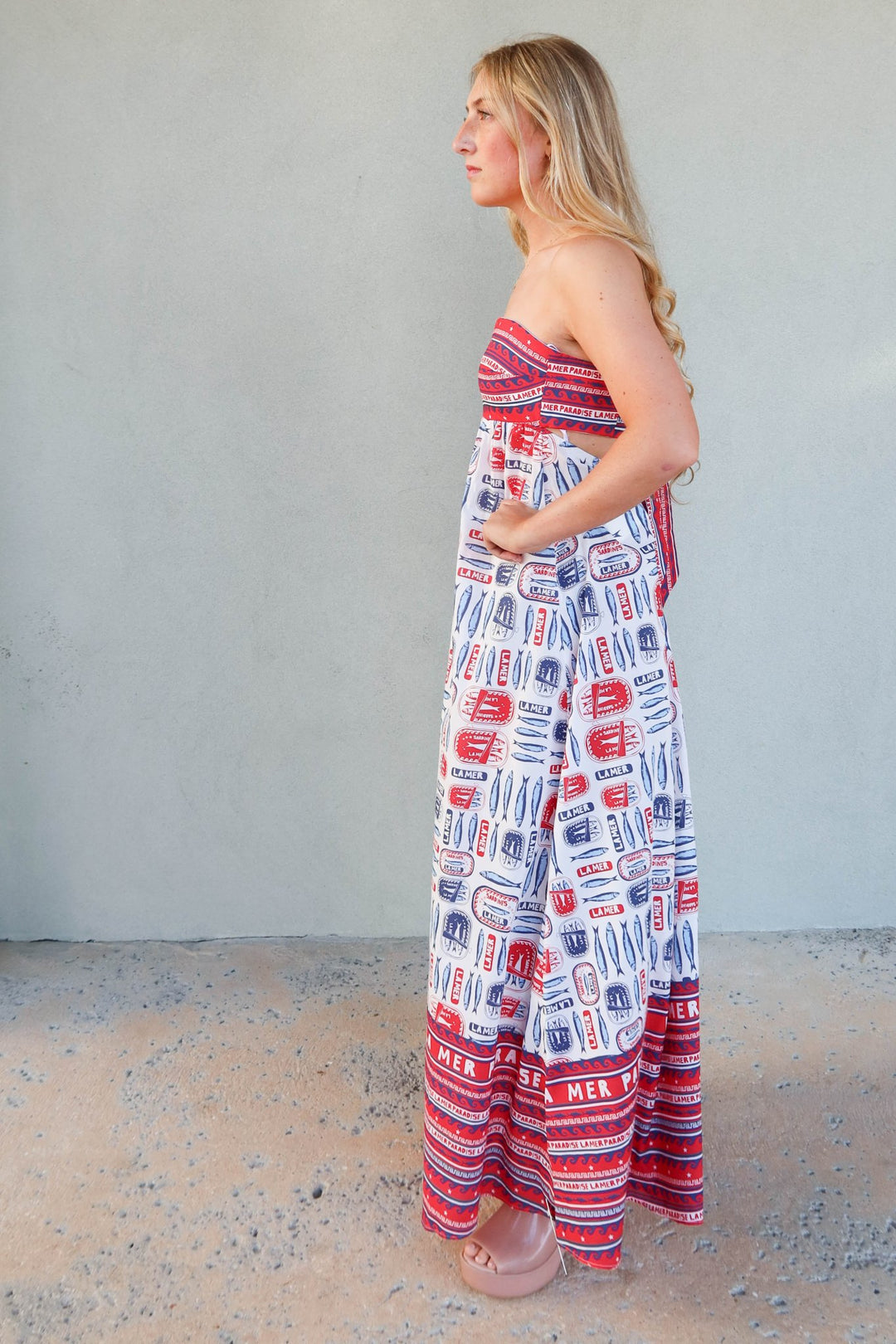 Day Out Maxi Dress - Sardine Border - Jaffi's