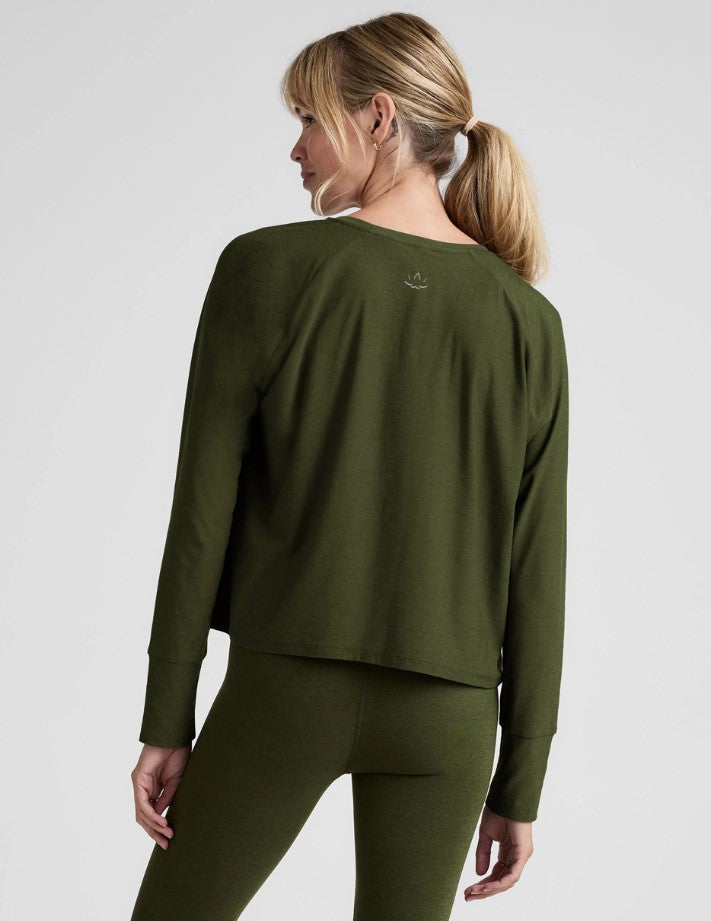 Featherweight Spacedye Daydreamer Pullover - Army Green Heather