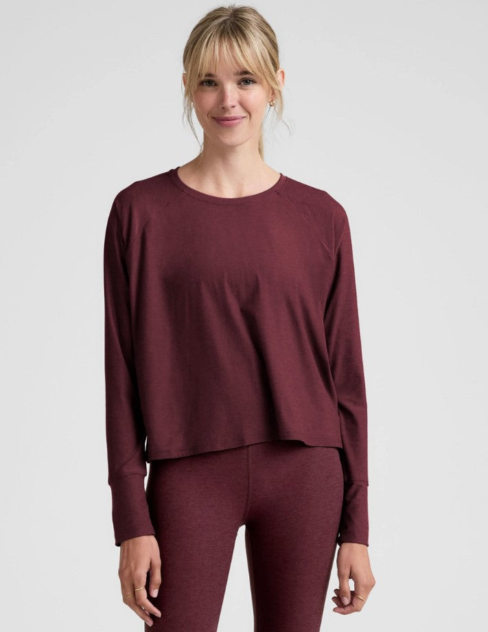 Featherweight Spacedye Daydreamer Pullover - Midnight Burgundy Heather