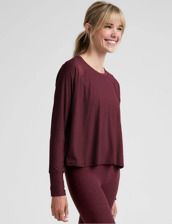 Featherweight Spacedye Daydreamer Pullover - Midnight Burgundy Heather