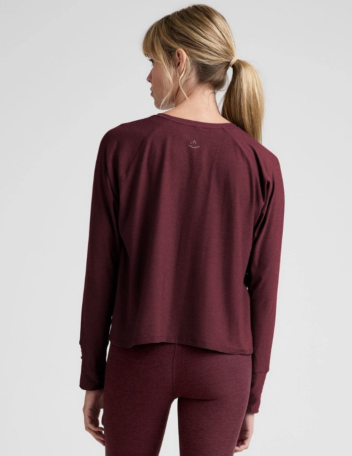Featherweight Spacedye Daydreamer Pullover - Midnight Burgundy Heather