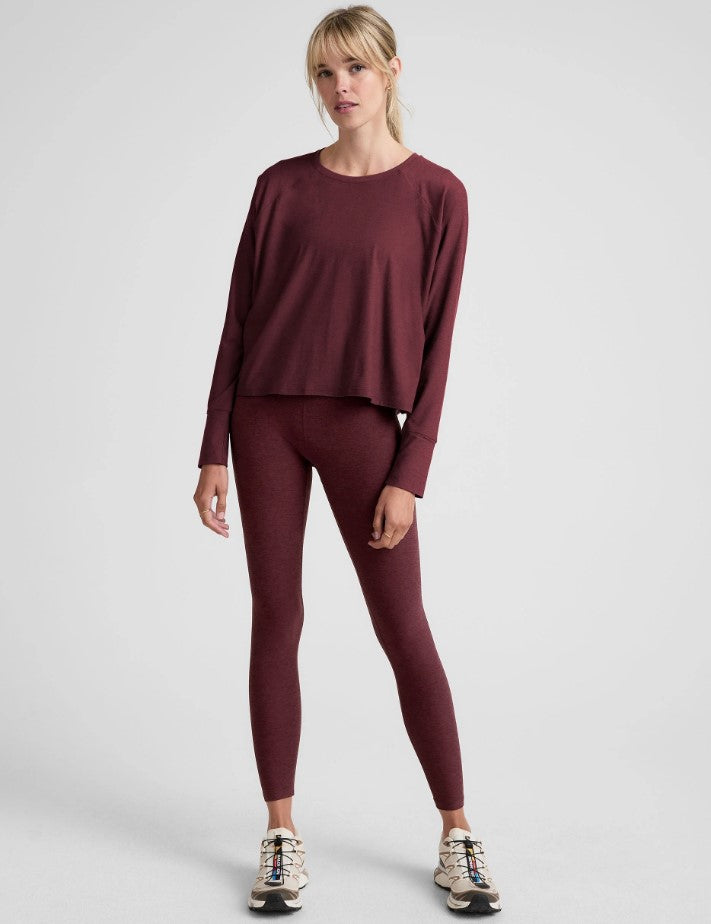 Featherweight Spacedye Daydreamer Pullover - Midnight Burgundy Heather