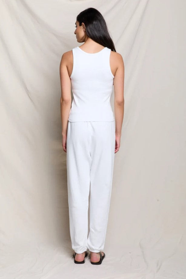 Long Blondie Tank - White