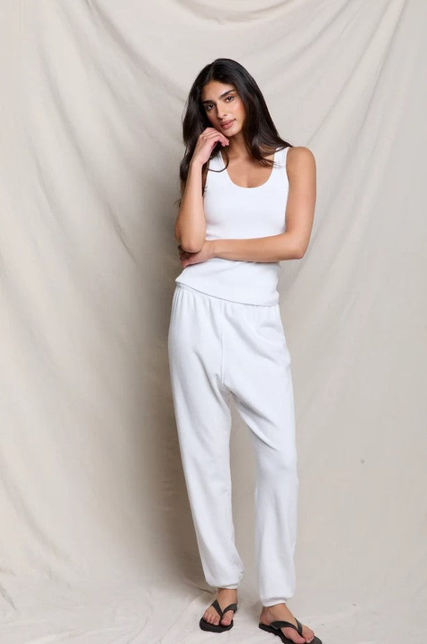 Long Blondie Tank - White