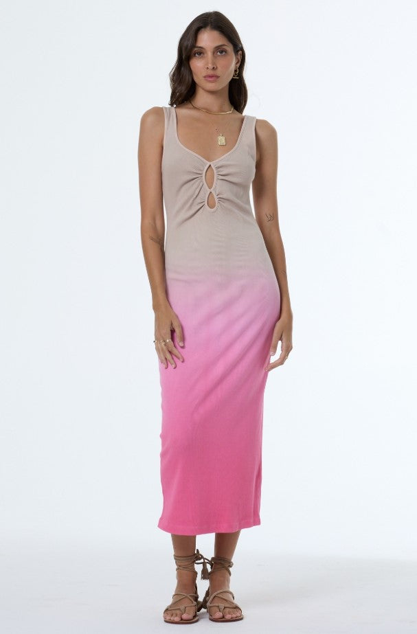 Demios Midi Dress - Vintage Pink Ombre