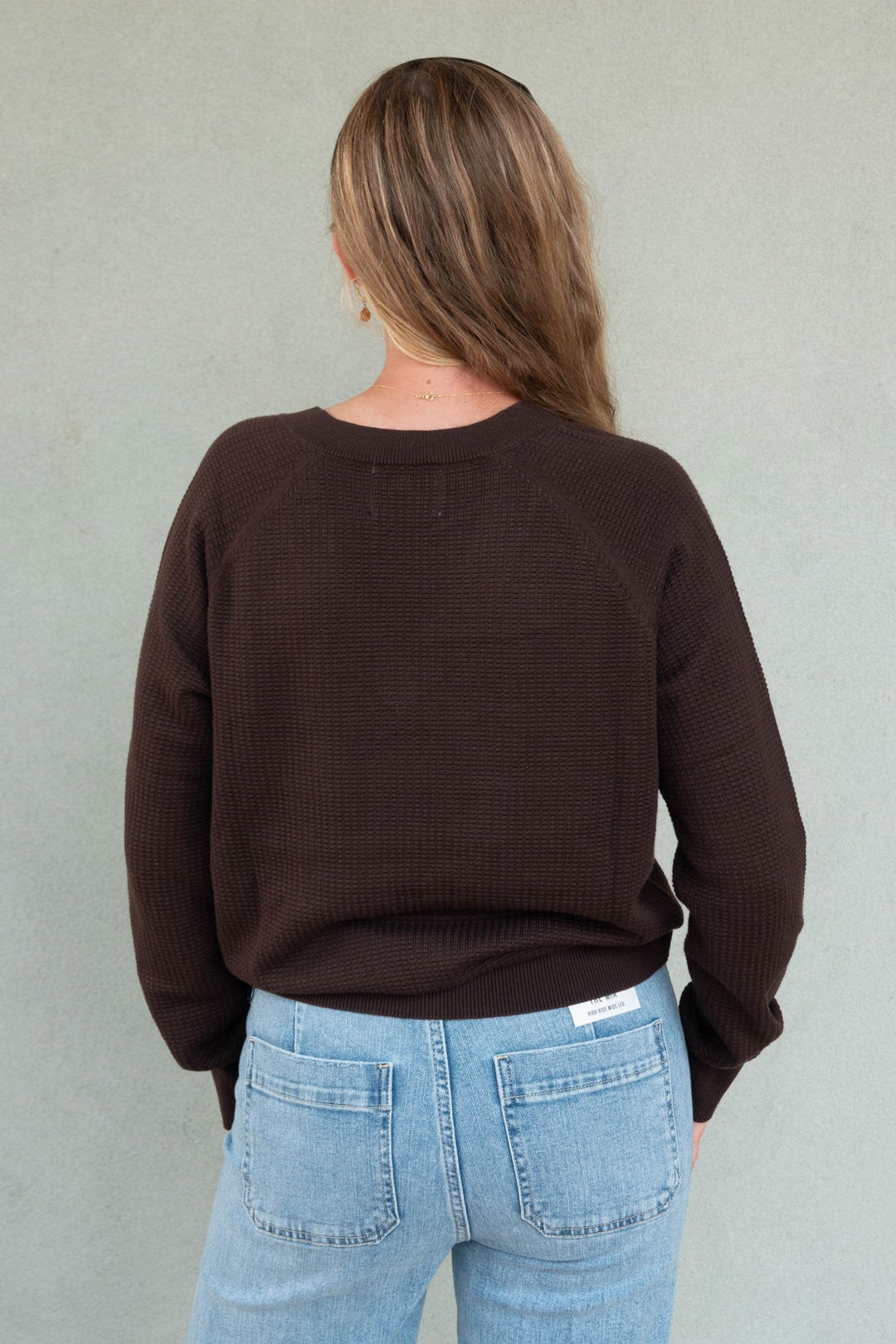 Devoe V Neck Sweater - Carob - Jaffi&