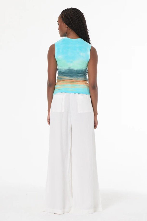 Diane Sleeveless Tee - Jelly Mint Watercolor - Jaffi's