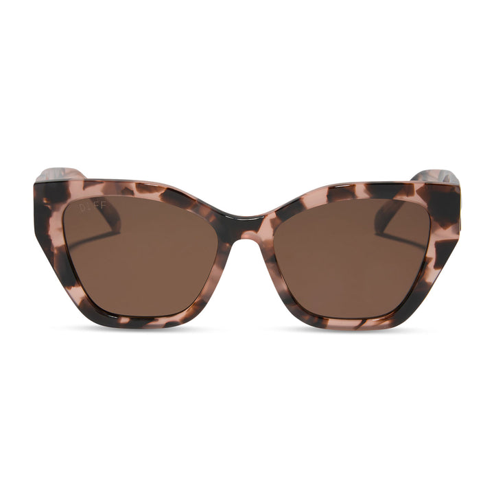 Evie Sunglasses - Himalayan Tortoise + Brown Polarized