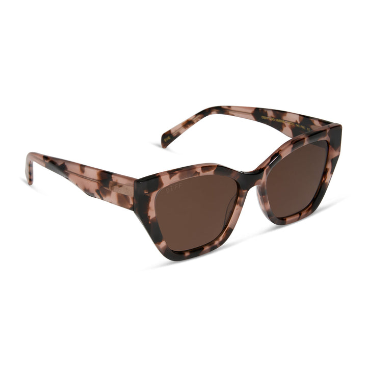 Evie Sunglasses - Himalayan Tortoise + Brown Polarized