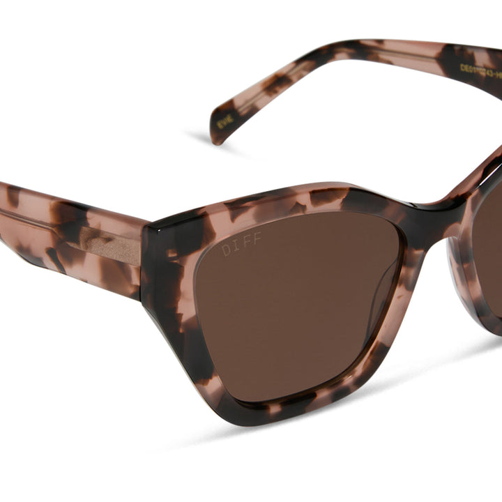 Evie Sunglasses - Himalayan Tortoise + Brown Polarized