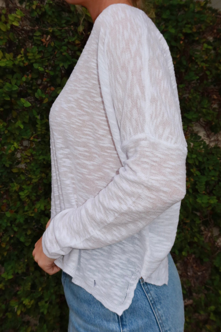 Dolphin Knit Sweater - White - Jaffi's