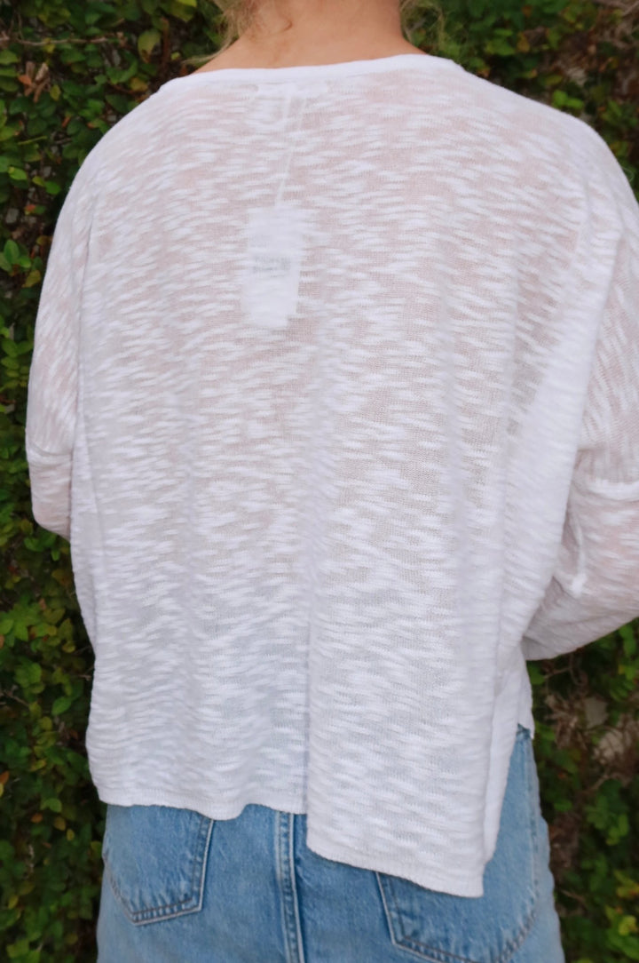 Dolphin Knit Sweater - White - Jaffi's