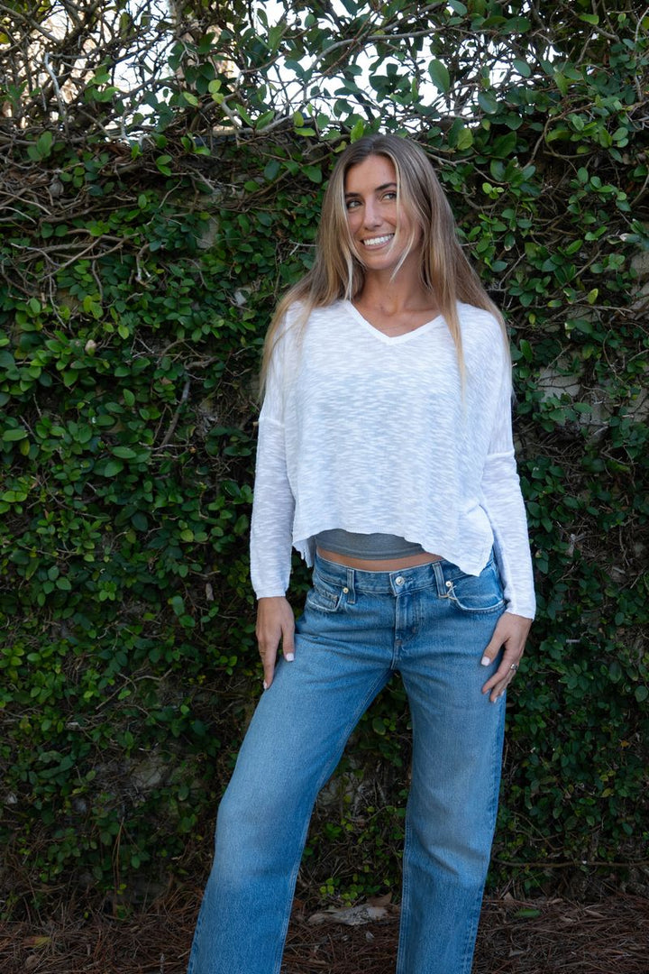 Dolphin Knit Sweater - White - Jaffi's