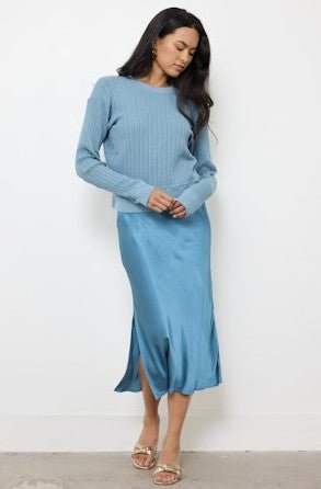 Dorit Silky Slip Skirt - Blue Moon - Jaffi's
