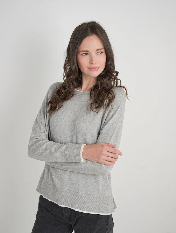 Double Take Knit Sweater - Charcoal