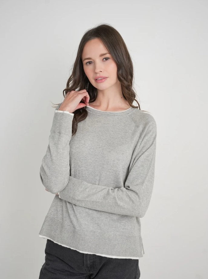 Double Take Knit Sweater - Charcoal