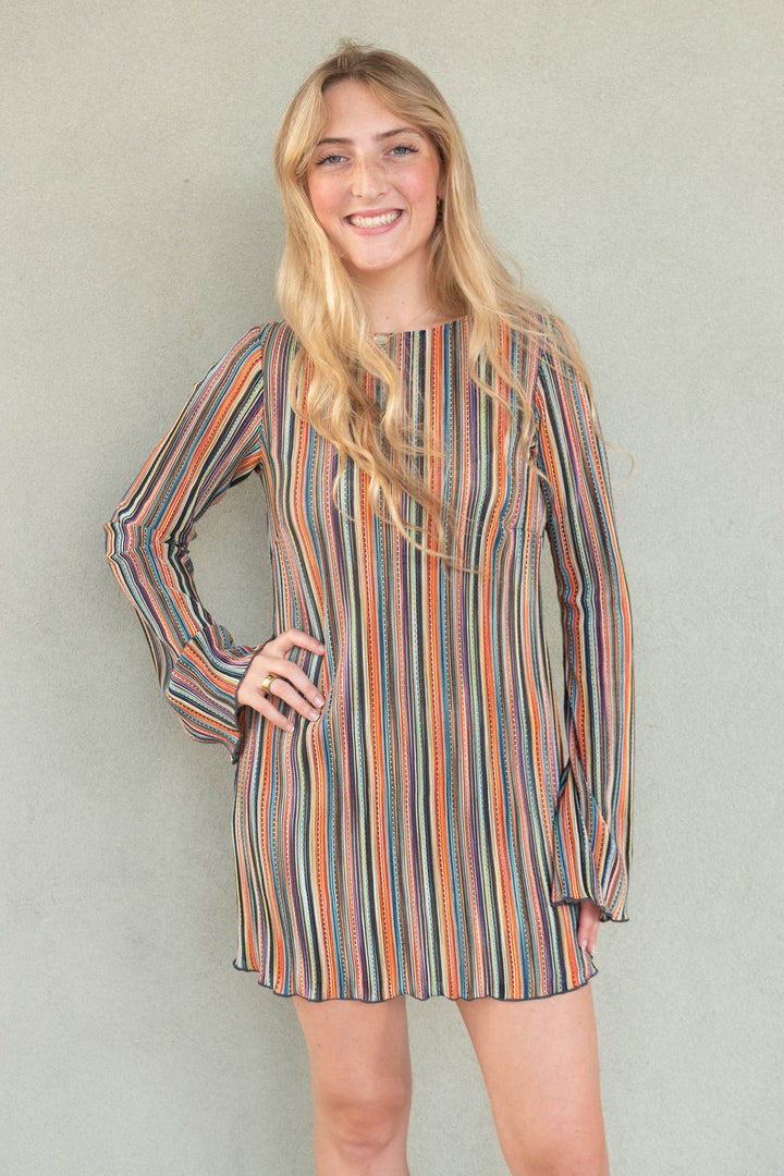 Drifter Mini Dress - Sundown Stripe - Jaffi&
